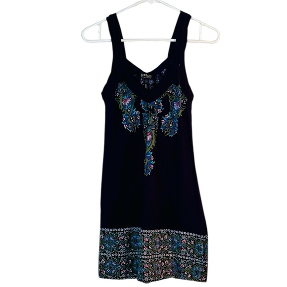 Buffalo David Bitton Navy Sundress with Pink, Turquoise & Olive Print - Picture 1 of 7